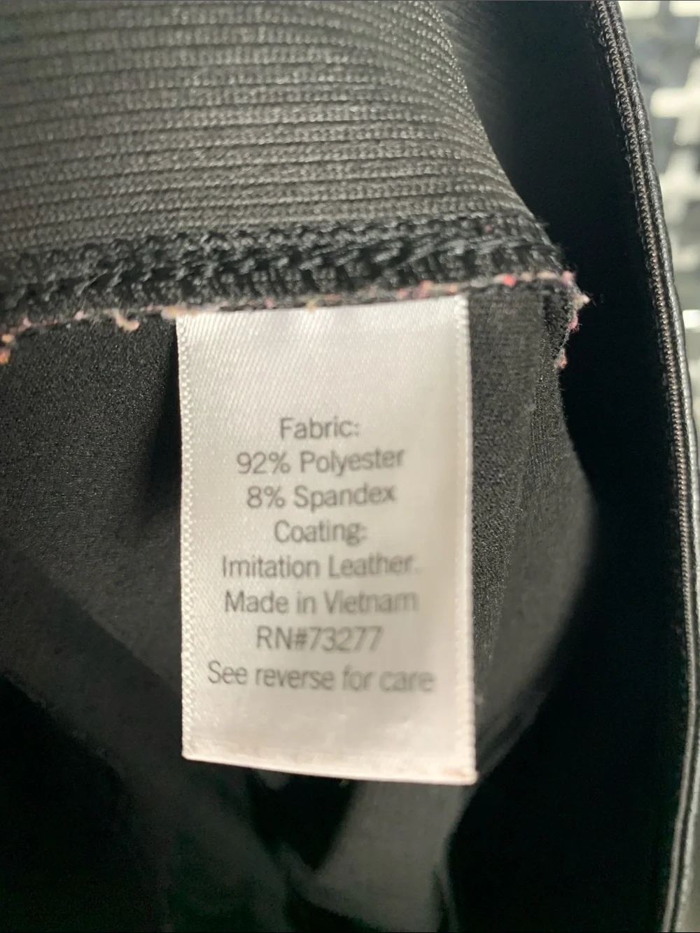 Nine West Black Faux Leather Leggings